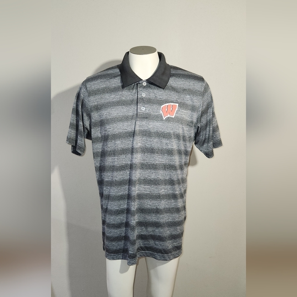 Russel Wisconsin Badgers Men's Polo Short Sleeve